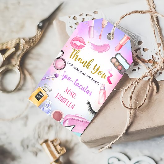 スパパーティーガールグラモールメイクアップ誕生日ギフトラベル ギフトタグ