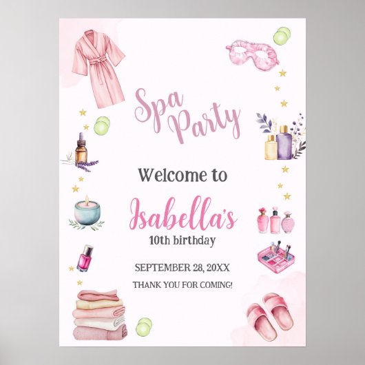 スパパーティーガール美しいグラムポスターウェルカムサイン ポスター (正面)