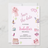 スパパーティーガール美しい水カラーグラム誕生日 セーブザデート (正面)