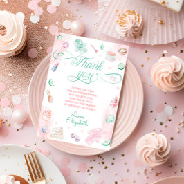 スパパーティーガール誕生日サンキューカード 招待状