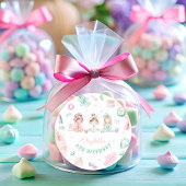 スパパーティーガール誕生日パステル ラウンドシール