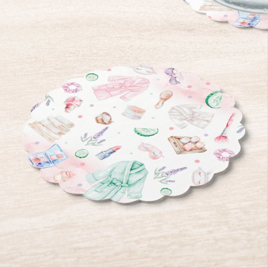 スパパーティーガール誕生日 ペーパーコースター (アングル)