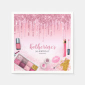 スパパーティーグラムガールバースデーパーティーサロンナプキン スタンダードカクテルナプキン (正面)
