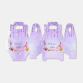 スパパーティーグラムガールバースデーパーティーサロンパープル フェイバーボックス (折り畳みなし)
