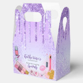 スパパーティーグラムガールバースデーパーティーサロンパープル フェイバーボックス (オープン)