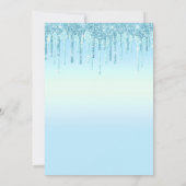 スパパーティーグラムガールバースデーパーティーサロンブルー 招待状 (裏面)