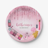 スパパーティーグラムガールバースデーパーティーサロンプレート ペーパープレート (正面)