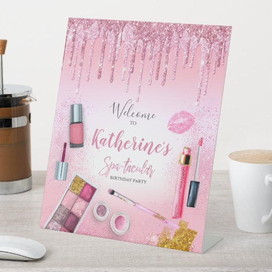 スパパーティーグラムガールバースデーパーティーサロンボード 台座サイン (インサイチュ)
