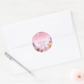 スパパーティーグラムガールバースデーパーティーサロン ラウンドシール (封筒)