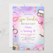 スパパーティーグラムガールバースデーパーティー招待 招待状 (正面)