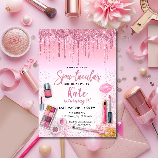 スパパーティーグラムガールバースデーパーティー 招待状