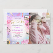 スパパーティーグラムガール誕生日フォト招待状 招待状 (正面)