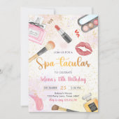 スパパーティーグラムメイクアップバースデーパーティー招待 招待状 (正面)