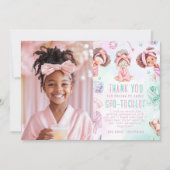スパパーティーグラム誕生日写真サンキューカード 招待状 (正面)