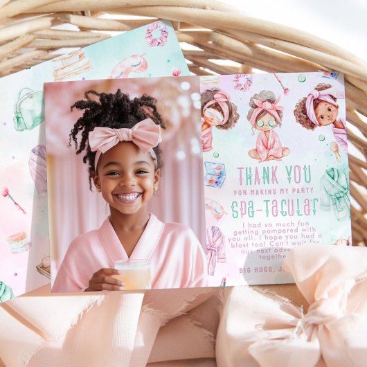 スパパーティーグラム誕生日写真サンキューカード 招待状