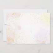 スパパーティーグリッツグラムガールメイクアップ誕生日写真 招待状 (裏面)