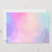 スパパーティーグリッツグラムガールメイクアップ誕生日写真 招待状 (裏面)