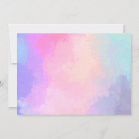 スパパーティーグリッツグラムガールメイクアップ誕生日写真 招待状 (裏面)