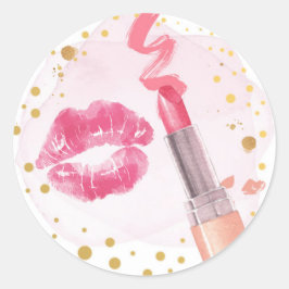 スパパーティーグリッツグラムグラマーガールメイクアップピンク金ゴールド ラウンドシール