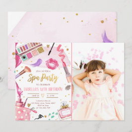 スパパーティーグリッツグラムグラマーガールメイクアップ誕生日  招待状