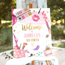 スパパーティーグリッツグラムメイクアップガールウェルカムポスター