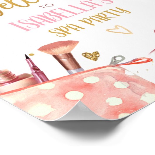 スパパーティーグリッツグラムメイクアップガールウェルカム ポスター (角)