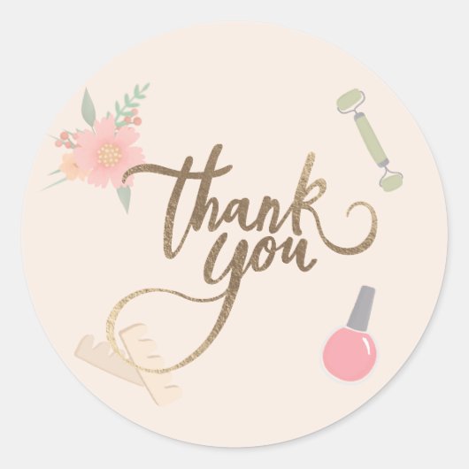 スパパーティーサンキューデザイン ラウンドシール (正面)