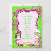 スパパーティーバス誕生日パーティーまたはシャワー招待状 招待状 (裏面)