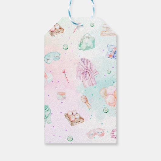 スパパーティーパステルスパタキュラ誕生日サンキュー ギフトタグ (裏面)