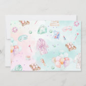 スパパーティーパステル誕生日フォトサンキューカード 招待状 (裏面)