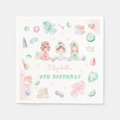 スパパーティーパステル誕生日 スタンダードカクテルナプキン (正面)