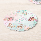 スパパーティーパンパーパーティーパステルバースデーパーティー ペーパーコースター (アングル)