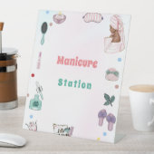 スパパーティーパンパー誕生日マニキュアステーションサイン 台座サイン (インサイチュ)