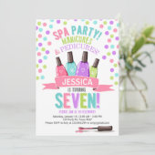 スパパーティーピンクパープル誕生日の招待状 招待状 (スタンド正面)