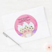 スパパーティーブライダルシャワー/誕生日優先ステッカー ラウンドシール (封筒)