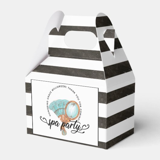 スパパーティーヴィンテージ パーソナライズされた フェイバーボックス (正面サイド)