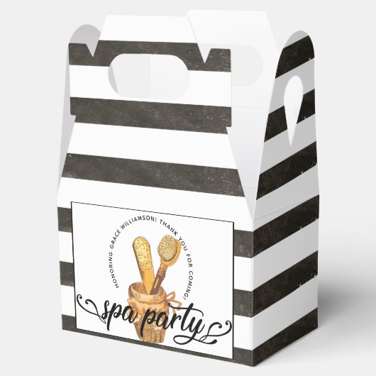 スパパーティーヴィンテージ パーソナライズされた フェイバーボックス (オープン)