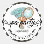 スパパーティー大人誕生日 ラウンドシール (正面)