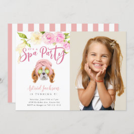 スパパーティー子供の誕生日写真 招待状