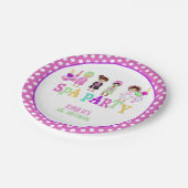スパパーティー紙プレート-ガールズ- WH -カスタム ペーパープレート (アングル)