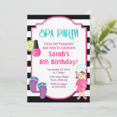 スパパーティー誕生日招待状5x7カード 招待状 (スタンド正面)