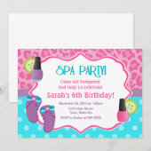 スパパーティー誕生日招待状5x7カード 招待状 (正面/裏面)