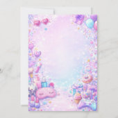 スパパーティー誕生日招待状 | パステルスパパンプ 招待状 (裏面)