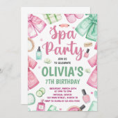 スパパーティー誕生日招待状、パンパーパーティー誕生日 招待状 (正面/裏面)