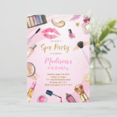 スパパーティー誕生日招待状 招待状 (スタンド正面)