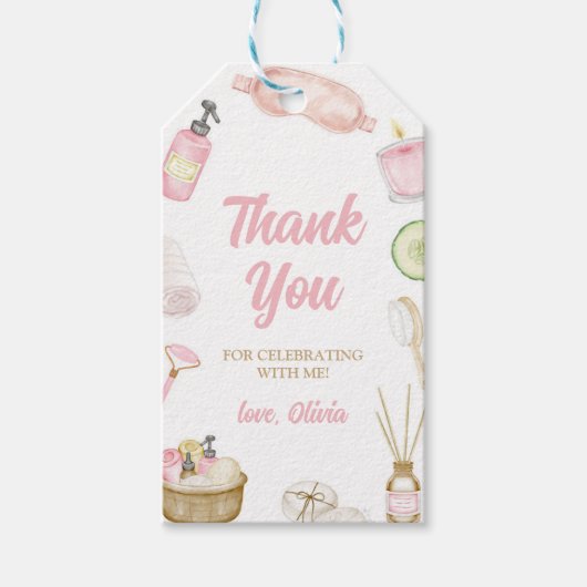 スパパーティー、リラックスパーティー、豪華メイクパーティー ギフトタグ (正面)