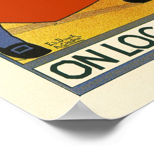 スパフェルムデフラヒンファズカフェレストラン1894広告 ポスター (角)