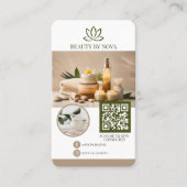 スパブティックヘアサロンボホインスタグラムQRコード 名刺 (正面)