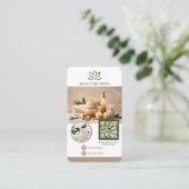 スパブティックヘアサロンボホインスタグラムQRコード 名刺 (スタンド正面)