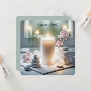 スパブライダルシャワーとランとキャンドル 招待状